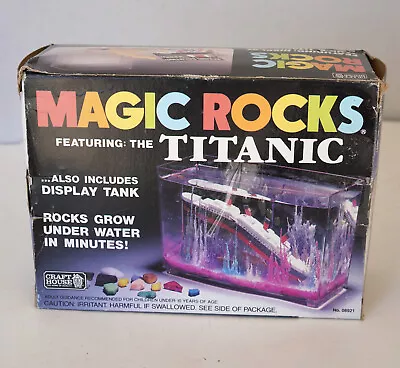 Rare TITANIC Shipwreck Magic Rocks Kit Display Tank #80921 Vintage Collectible • $29.99