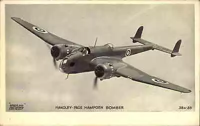 Military Aviation Handley-Page Hampden Bomber Airplane Plane Vintage Postcard • £9.39