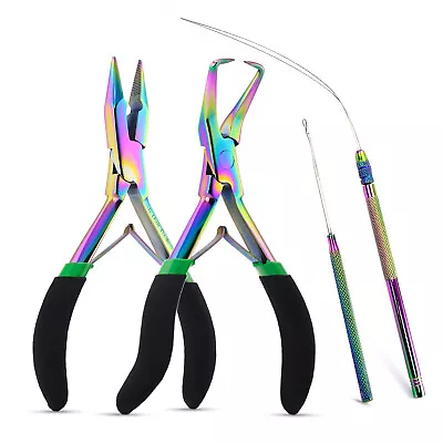 My Hair Tools Pro Micro Beads Extension Tools Kit Clamp & Remover Pliers Set • $24.99