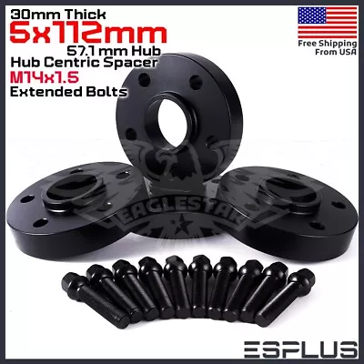 4 Pc 30mm Audi 5x112 PCD 57.1 Mm CB Hub Centric Spacer Fit A3-8/E-Tron/Q2-Q8/RS • $119.49