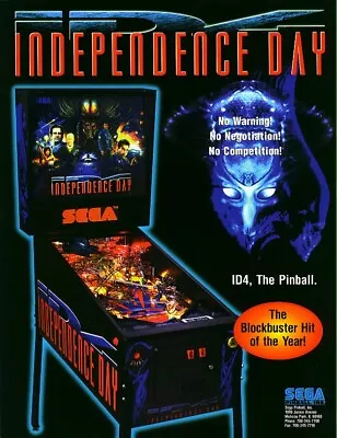 Pinball ROM CPU SET (2 Chips) Sega Independence Day ID4 Upgrade • $18.13