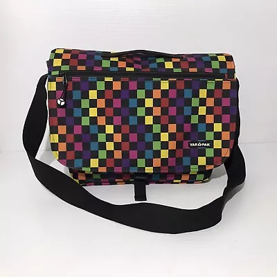 Yak Pak Crossbody Messenger Bag Rainbow Checkerboard Messenger Bag • $22.99