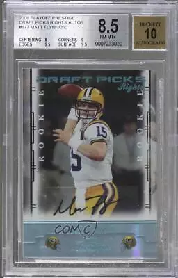 2008 Prestige Draft Pick Rights /250 Matt Flynn #177 BGS 8.5 Rookie Auto RC • $34.75