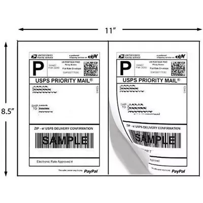 SUPERIOR Quality Mailing Shipping Labels 8.5x5.5 Half Sheet Self Adhesive BLANK  • $4.05