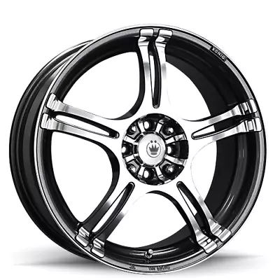 15x6.5 Konig 48A Incident Graphite W/Machined Face Wheel 4x100/4x108 (40mm) • $142.16