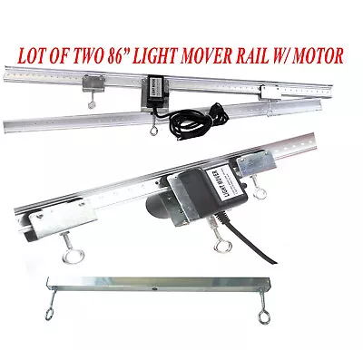 £162.31 • Buy LOT  TWO 83  LIGHT TRACK RAIL Motor Grow Light Mover 4 Reflector Hood DE Gavita