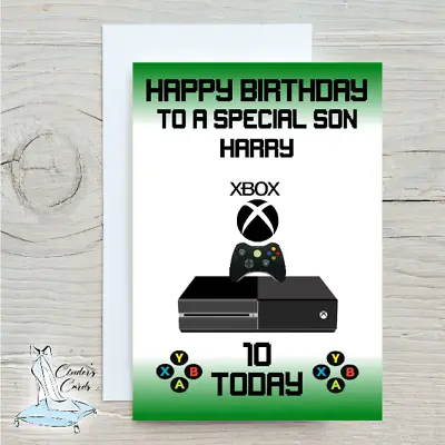 Personalised Birthday Card Xbox Xbox One Any Name/age/relation/occasion.  • £2.99
