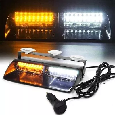 16 LED Windshield Strobe Light Bar For Trucks Dash Emergency Warning Hazard Lamp • $19.99