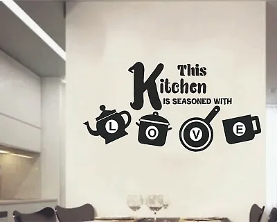 £1.99 • Buy Kitchen Wall Sticker Decal Kitchen Seasoned Love