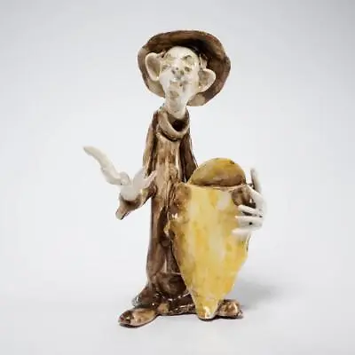 Fusco Martini Beggar Man Eclectic Italian Porcelain Sculpture Figurine 7.25 H • $70