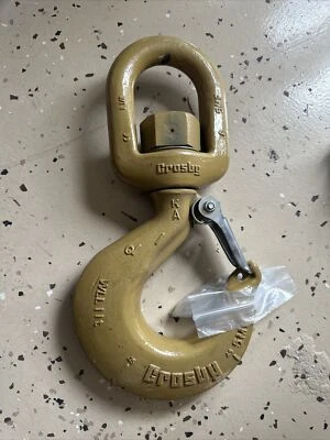 $192 • Buy Crosby 1048868, L-322AN, 11 Ton WLL, Alloy Swivel Hook - W/Latch