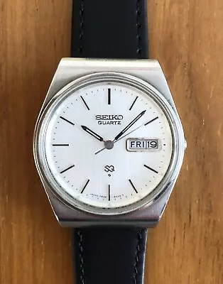 Vintage Seiko SQ Quartz Men’s Watch 7546-841B With Spare Steel Bracelet • £65