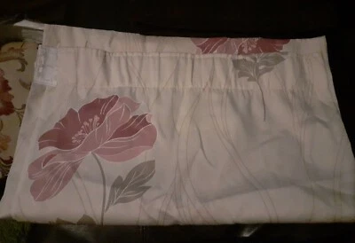 £7.99 • Buy Pair Of Montgomery CURTAINS-Floral Lined Pencil Pleat Curtains 110(W))x135(L)cm