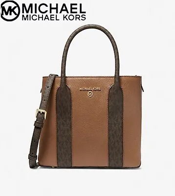 🔥michael Michael Kors Austin Medium Shoulder Bag Pebbled Leather Messenger Bag • $219