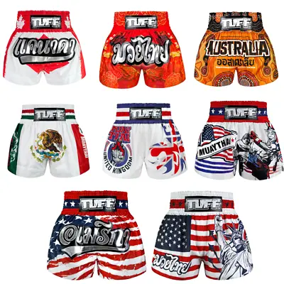 TUFF Muay Thai Shorts Boxing Shorts MMA Kickboxing Training Gym Shorts M15 • $42.99