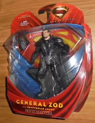 Superman Man Of Steel Movie Masters GENERAL ZOD Krypt. Armor Figure Mattel 2013 • $70