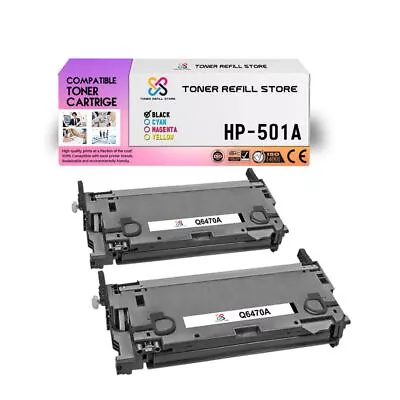 2Pk TRS 501A Q6470A Black Compatible For HP LaserJet 3600 3600fn Toner Cartridge • $81.89