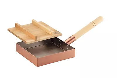 New Professional Tamago Egg Pan Takumi Kanto Type With Wooden Lid 18cm Azuma • $163