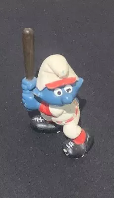 Smurfs Baseball Player Vintage 1980 Schleich Figure Toy Peyo  • $10