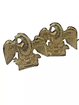 Pair Of Baldwin Brass American Eagle Bookends Forged In America • $39.99