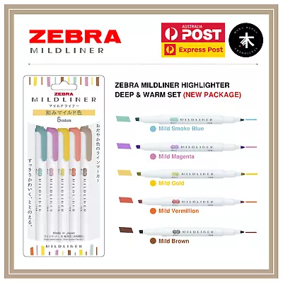 $12.20 • Buy Zebra Mildliner Double-Sided Highlighter - Deep & Warm - 5 Colour Set (New)