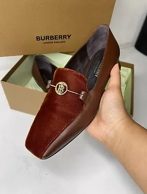 Burberry Velvet Loafers - Shoes Women EU Size 37/UK 4 • £80