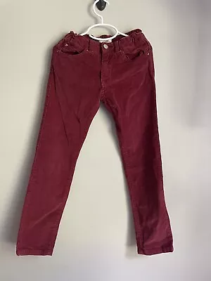 Zara Girls Size 7/8 Soft Collection Cranberry  Corduroy Pants • $12