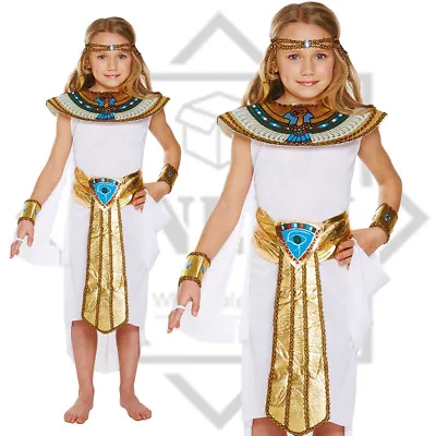 Girls Cleopatra Fancy Dress Costume Egyptian Queen  Egypt Kids Book Week Day • £14.44