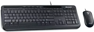 £24.97 • Buy Microsoft Wired Desktop 600 USB Keyboard And Optical Mouse