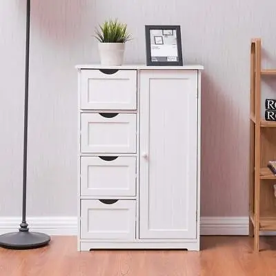 $58.98 • Buy Floor Bedroom Cabinet 4-Drawers Dresser Chest Of Drawers Storage Organizer