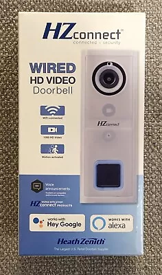 Heath-Zenith SL-9601-90 Wired HD Smart Doorbell Motion Sensor HZ Connect NEW • $28.49