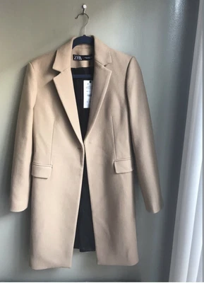 $90 • Buy NWT! Zara Menswear Style Wool Coat Manteco Size:XS