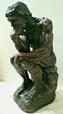 The THINKER Bronze Sculpture By Rodin Replica 16  High Marwal Ind Inc Chalkware • $85.99