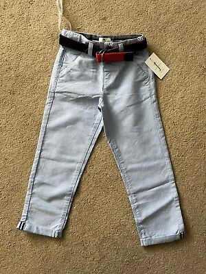 Junior J Jasper Conran Light Blue Chino Trousers (Size 3-4 Years) NWT • £10