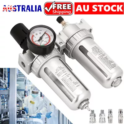 Air Compressor Regulator Control Filter Lubrication Water Trap 1/4  BSP 145PSI • $34.95