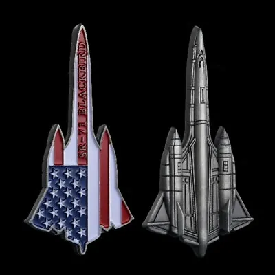 US SR-71 Blackbird Air Force Challenge Coin Aircraft Shaped Military Airman Gift • $12.95