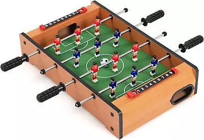 20  Foosball Table Easily Assemble Wooden Mini Foosball Table Top W/Footballs  • $61.82