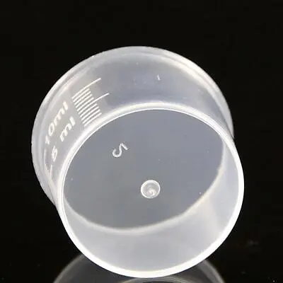 Medicine Medication Plastic Measure Guided Measuring Cup Pot Container A1C☃ • £1.20