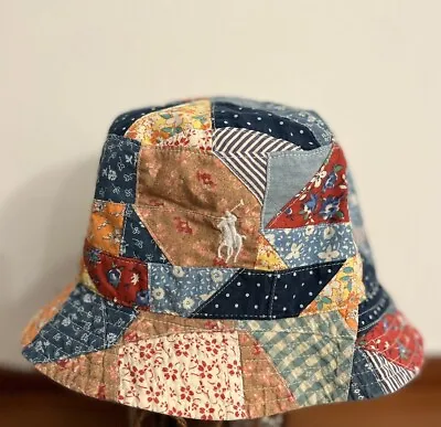 Polo Ralph Lauren Cotton Patchwork Bucket Hat - L/XL • $60