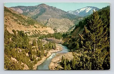 Feather River Canyon California CA Scenic Rte Postcard PM Cromberg CA Cancel WOB • $3