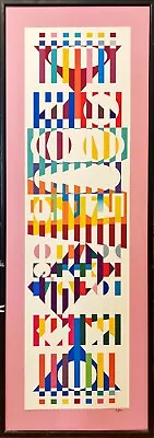$995 • Buy Yaacov Agam  Geometric Shapes  Serigraph On Paper Hand Signed & Numbered Framed