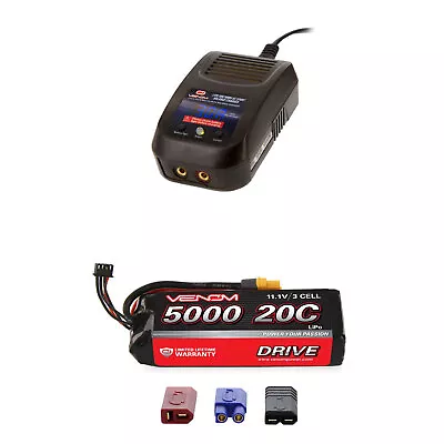 Venom 20C 3S 5000mAh 11.1V LiPo Battery With Sport Charger Combo • $103.48