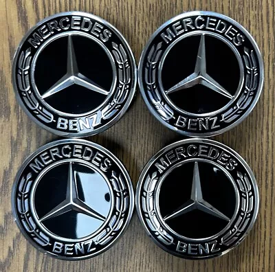 2 7/8  Mercedes-Benz Black Center Cap #A1714000025 Set • $49.99