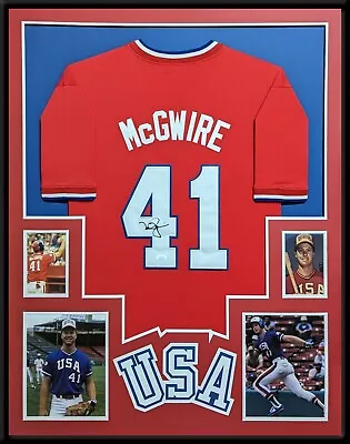 Framed Mark Mcgwire Autographed Signed Team Usa Jersey Jsa Coa • $800