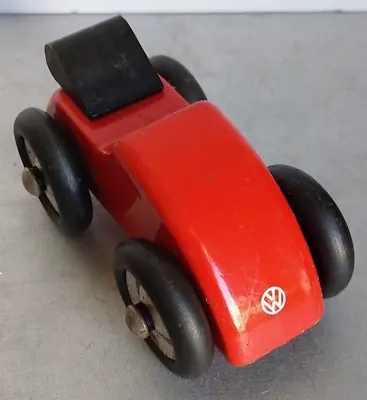 Red Roadster Wood Toy. Vilac Made In France. Volkswagon Emblem Hood. Moca Rear • $35