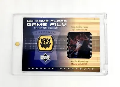 MINT GAME USED FLOOR FILM 2002-03 Upper Deck HARDCOURT Dirk Nowitzki MAVERICKS  • $17.99