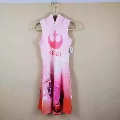 Star Wars Rebel Hoodie Dress Pink The Force Awakens Rey Size M • $30