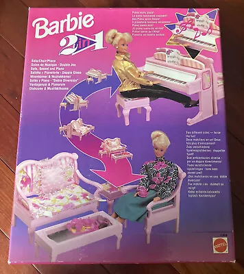 Sofa Chair Piano Barbie New Open Box  Mattel 11428 Rare Set • $145