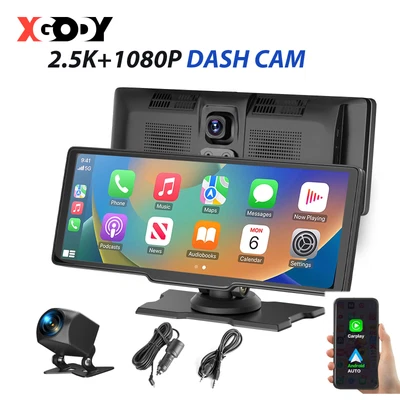$148.99 • Buy 10.26'' Dash Cam Carplay Rear View Mirror Dual Video Recorder Reversing Camera