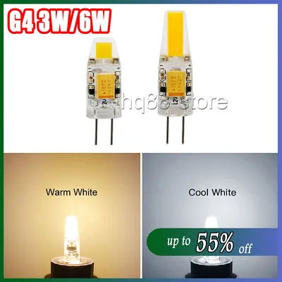 G4 3W 6W LED COB Light Bulb Dimmable Capsule Lamp AC DC 12V Replace Halogen Bulb • £3.51